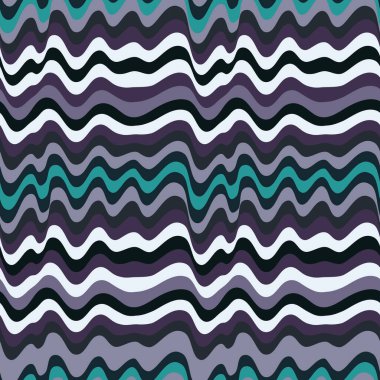 Renkli dalgalı çizgili desen. Yatay kıvrımlı çizgiler. Görüntü.