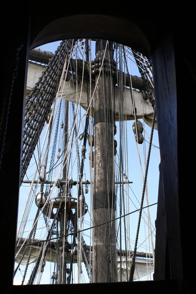 Details of the mast sailboat — Stock Photo, Image