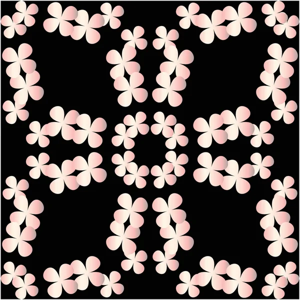 Çiçek sorunsuz arka plan. Dekoratif çiçek deseni. Siyah bir zemin üzerine çiçekli çiçekli sorunsuz doku