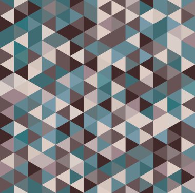 Geometrik sorunsuz üçgen Palyaço desen bej yeşil gri