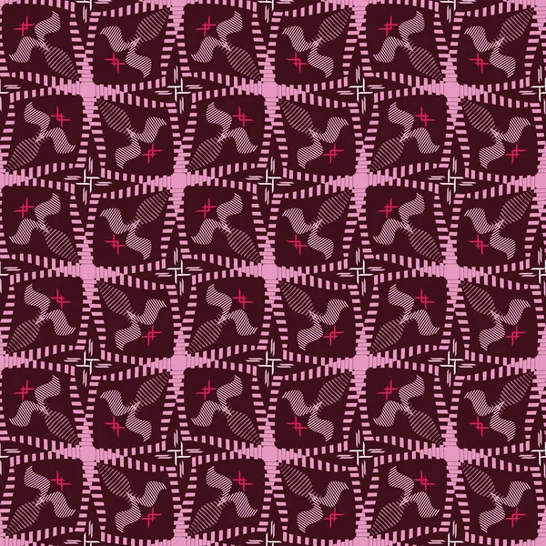 Abstract Vector pattern in burgundy pink — Stock Vector