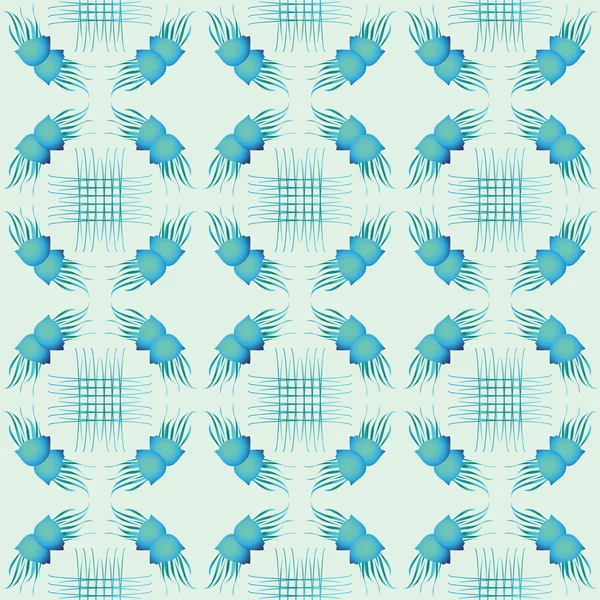 Kabukları ile sorunsuz vektör desen. Vektör çizim. Suluboya arka plan. Mavi deniz soyut desen.