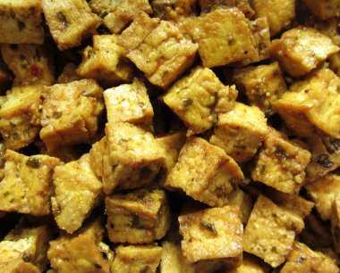 Tofu  closeup. Vegetarian food