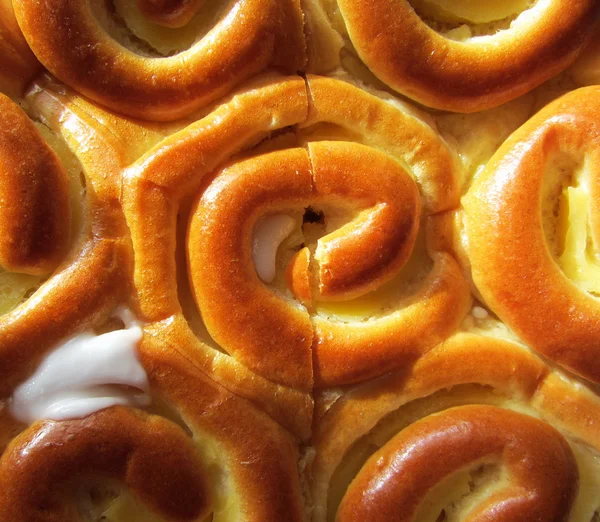 Lezzetli taze çörek puding arka plan yaptım. Makro sığ dof ile.