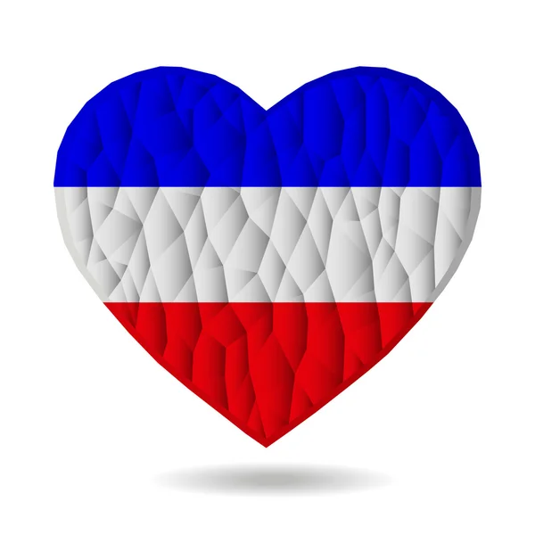 Lüksemburg kalp bayrak illüstrasyon vektör.