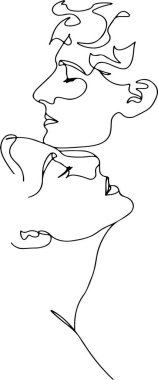 Bir kadının el çiziminin vektör çizimi 