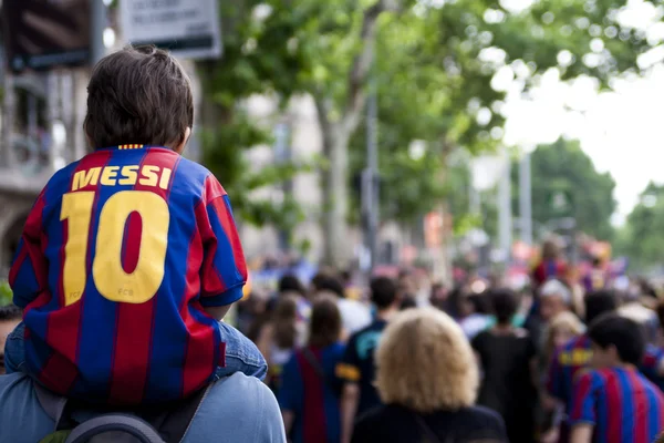 Barcelona fans — Stock Photo, Image