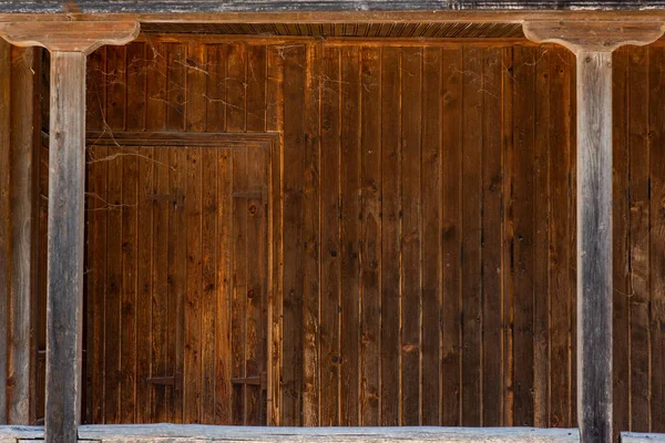 Alten Braunen Holz Hintergrund Spinnennetz Wild Wild West Hintergrund — Stockfoto