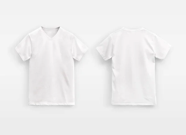 Camiseta Blanca Con Cuello Para Hombre Sin Marca Sobre Fondo — Foto de Stock