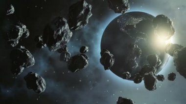Havacılık ve uzay içinde Meteorolite çatır arka planda earth ile