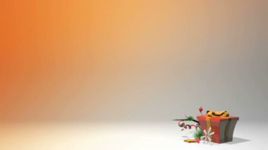 ekranın köşesinde Noel hediye kutusu