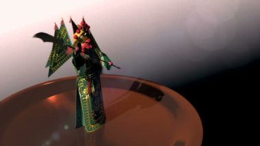 animasyon küçük figürin Guan Yu