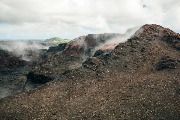 Κτήμα Λεϊλάνι Χαβάη Έκρηξη Ηφαιστείου Kilauea Σκλήρυνε Μαύρο Πεδίο Λάβας — Φωτογραφία Αρχείου
