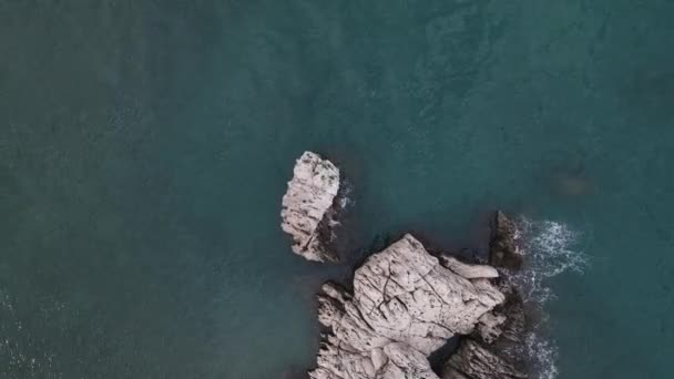 Vista aérea da Praia Cirali a partir de antigas ruínas Olympos, Antalya Turquia. — Vídeo de Stock