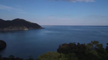 Antalya 'daki Antalya Olimpiyatları harabelerinden Cirali Sahili' nin havadan görünüşü.