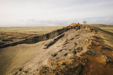 Hawaii 'deki yeşil kumsal.