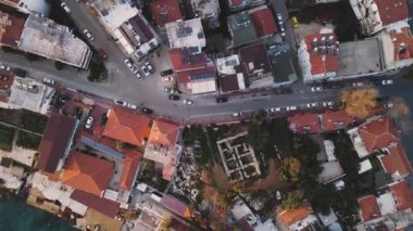 Türkiye 'deki tatil beldesi Kas' ın gündüz panoramik manzarası. 4 bin. Yüksek kaliteli FullHD görüntüler