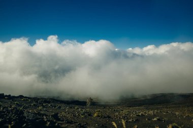 Hawaii, Maui 'deki Haleakala Ulusal Parkı' nın göz kamaştırıcı manzarası. Yüksek kalite fotoğraf