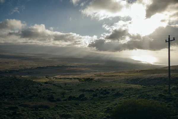 Kohala Mountain Road Tourne Autour Des Terres Agricoles Campagne Montagneuse — Photo