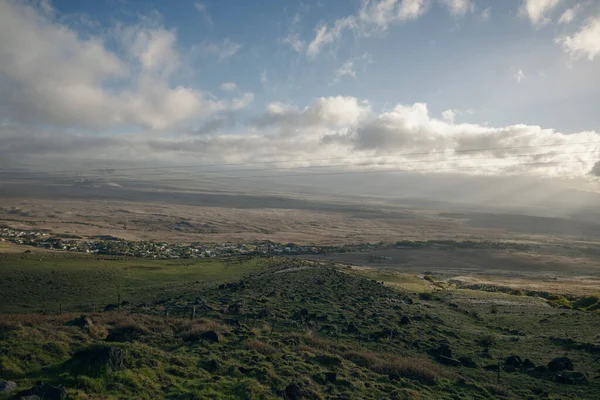 Kohala Mountain Road Tourne Autour Des Terres Agricoles Campagne Montagneuse — Photo