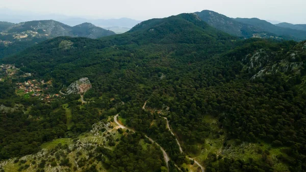 Widok Plażę Iztuzu Wzgórza Dalyan Turcji Wysokiej Jakości Zdjęcie — Zdjęcie stockowe