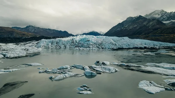 Aerial View Matanuska Glacier State Recreation Area Alaska High Quality — Foto Stock