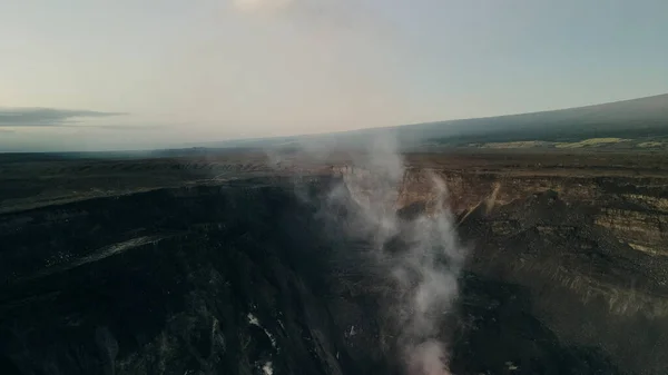 Helikopter Över Kilauea Vulkan Hawaii Vulkaner Nationalpark Den Stora — Stockfoto