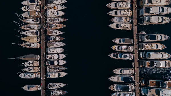 Porto Gocek Baia Città Skyline Vista Aerea Costa Mediterranea Fethiye — Foto Stock