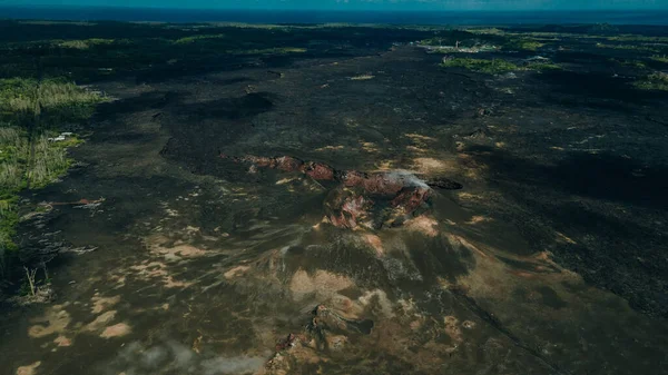 Fryst Lava Från Kilauea Vulkan Den Stora Hawaii Högkvalitativt Foto — Stockfoto