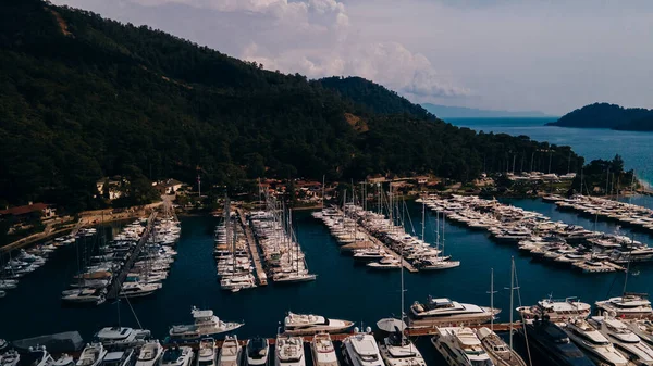 Gocek Haven Baai Stad Van Skyline Uitzicht Vanuit Lucht Middellandse — Stockfoto