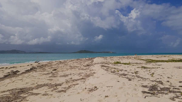 Vue Aérienne Par Drone Une Plage Isolée Cayo Icacos Porto — Photo