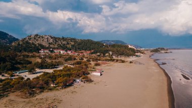 Sarigerme Sarced Beach 'in hindi görüntüsü. Yüksek kalite fotoğraf