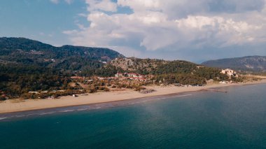 Sarigerme Sarced Beach 'in hindi görüntüsü. Yüksek kalite fotoğraf