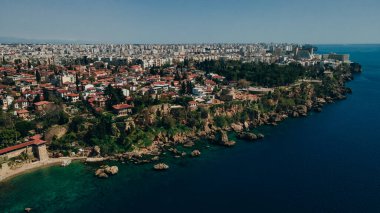 Türkiye 'nin Antalya kentindeki Eski Liman manzarası. Kaleici 'nin eski kasabasında liman. Yüksek kalite fotoğraf