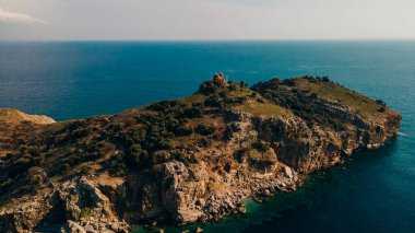 Baba Adasi 'nin Mugla, Türkiye' deki hava görüntüsü. Yüksek kalite fotoğraf