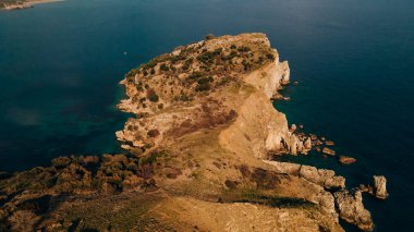 Baba Adasi 'nin Mugla, Türkiye' deki hava görüntüsü. Yüksek kalite fotoğraf