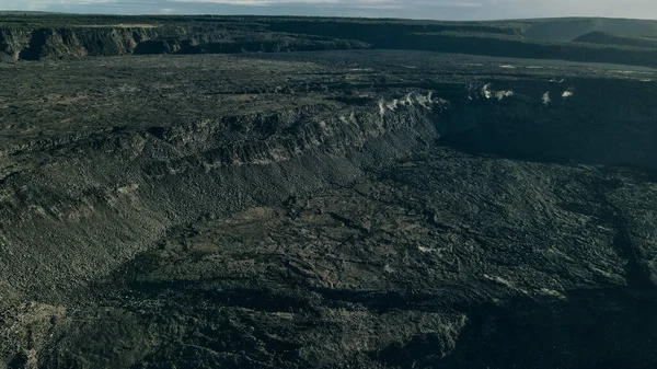 Helikopter Boven Kilauea Vulkaan Hawaï Vulkanen Nationaal Park Het Grote — Stockfoto