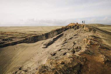 Hawaii 'deki yeşil kumsal.
