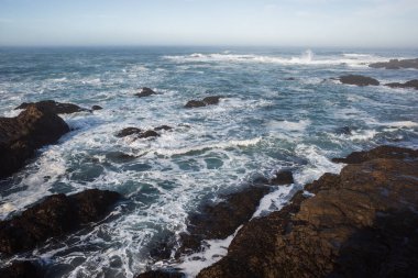  Pasifik kıyısındaki Glass Beach. Fort Bragg, Kaliforniya, ABD. Yüksek kalite fotoğraf