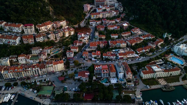 Aerial View Marina Fethie Turkey High Quality Photo — Stock Photo, Image