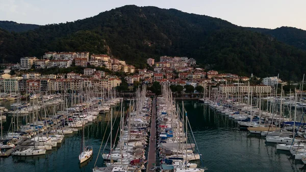 Aerial View Marina Fethie Turkey High Quality Photo — Stock Photo, Image