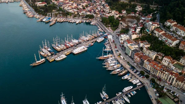 Aerial View Marina Fethie Turkey High Quality Photo — Stock Photo, Image