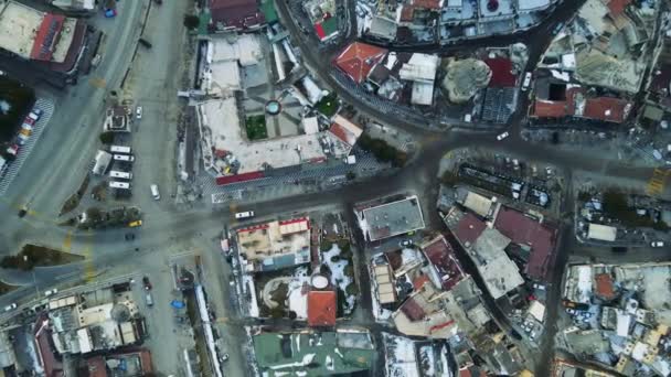 Flygfoto Över Goreme Stad Kappadokien Centrala Anatolien Turkiet — Stockvideo