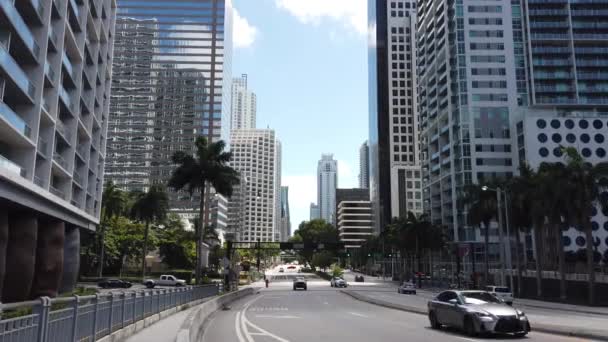 États-Unis, Miami - mars 2019 Restez à la maison Covid-19. vue sur les rues désertes — Video