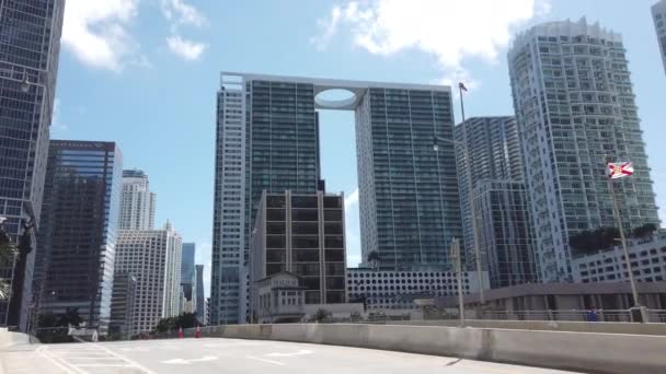 Estados Unidos, Miami - Marzo, 2019 Stay-at-Home Covid-19. vista de calles desiertas — Vídeo de stock