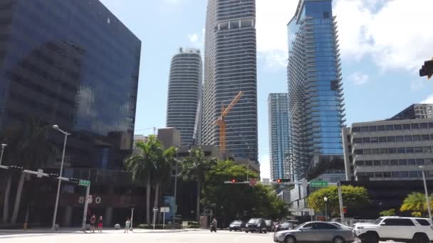 USA, Miami - March, 2019 Stay-at-Home Covid-19. view of deserted streets — Stock Video