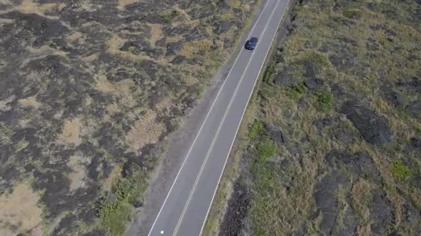 Carretera en el Parque Nacional Volcán Hawai — Vídeos de Stock