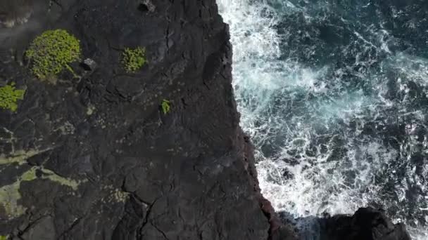 Národní park sopky Hawaii Holei Sea Arch. Nejaktivnější sopka v USA — Stock video