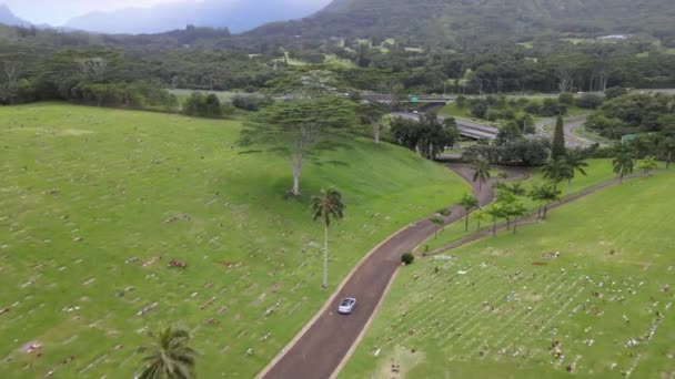 Κοιλάδα των Ναών Μνημείο Πάρκο Νεκροταφείο Oahu Χαβάη — Αρχείο Βίντεο