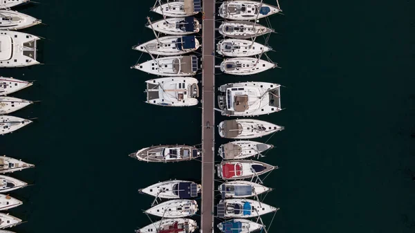 Aerial view of marina fethie, turkey — Stock Photo, Image